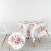 Ervi Teflonový ubrus na stůl kulatý Royal Lux - Růžová nostalgie (Rozměr průměr 40 cm)