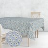 Ervi Gobelínový ubrus na stůl obdélníkový - Romantické kopretiny na modrém (Rozměr 80x120 cm)