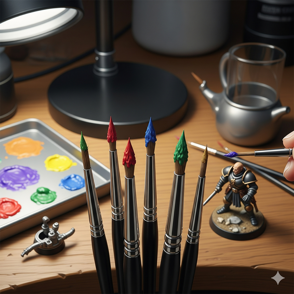 Štětce na miniatury