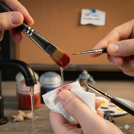 Čištění štětců