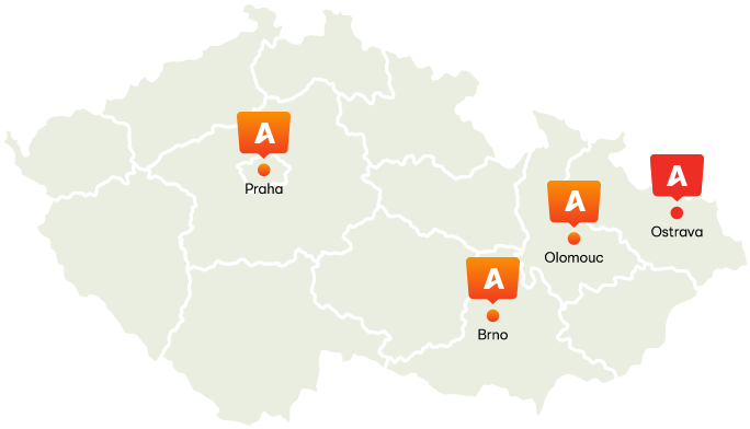 Mapa prodejen Amart