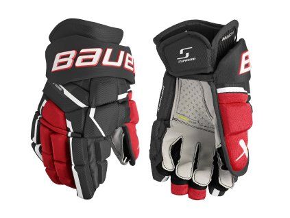 Rukavice BAUER Supreme MACH Intermediate (Veľkosť " 12", Farba NAVY/RED/WHITE)