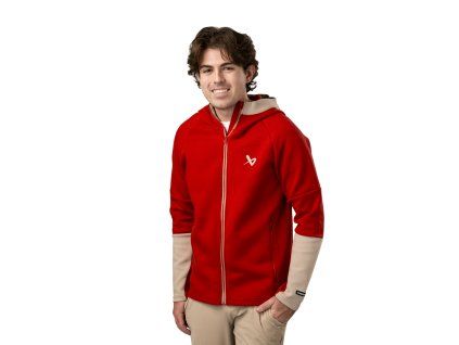 s24 mikina bauer flc colorbl red