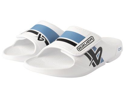 s25 slapky bauer oofos white blue