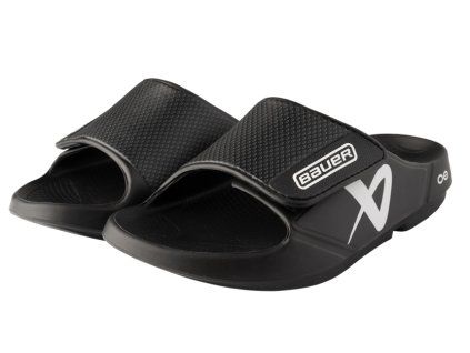 s25 slapky bauer oofos black white