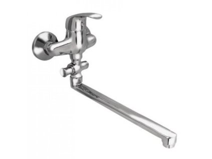 Vaňová batéria do bytového jadra ZORA rovné rameno 30cm, rozstup 100mm