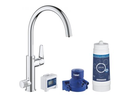 Drezová batéria BauCurve s filtráciou BLUE PURE, chróm