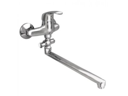 Vaňová batéria do bytového jadra ZORA rovné rameno 30cm, rozstup 150mm