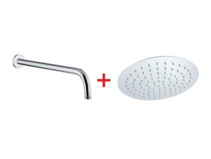 Sprchová hlavica SUPERSLIM, priemer 150mm + sprchové rameno ROUND