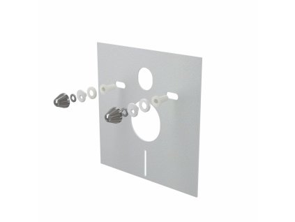 Izolačná doska pre závesné WC a bidet s príslušenstvom+krytkou, chróm