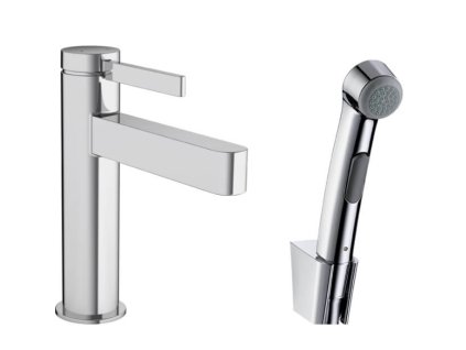 Batéria umývadlová s ručnou sprškou Bidette a hadicou, Hansgrohe FINORIS, chróm