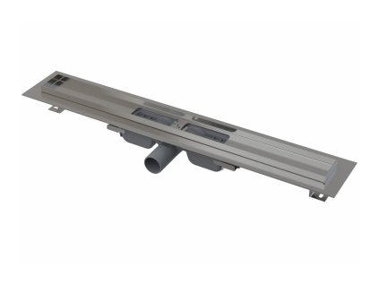 Sprchový žľab LOW nerezový, s okrajom pre perforovaný rošt - 850mm