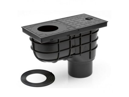 Kanalizačná vpusť spodná STANDARD, D110, suchá klapka