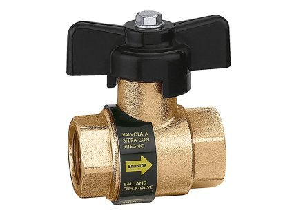 Guľový ventil BALLSTOP so spätnou klapkou Caleffi