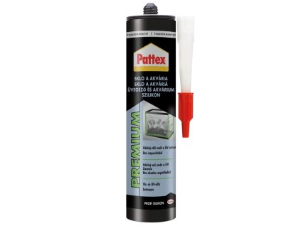 Silikón Pattex PREMIUM na sklo a akváriá, transparentný, 280ml