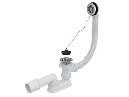 Vaňový sifón BASIC DN32, chróm - dĺžka 570mm