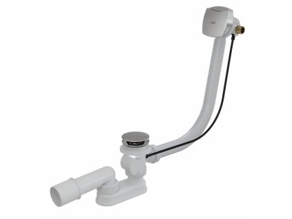Vaňový sifón automat s napúšťaním cez prepad, chróm, dĺžka 570mm