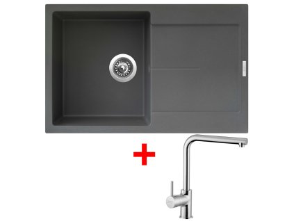 Granitový drez Sinks ULTIMA 790 Titanium + drezová batéria ELKA