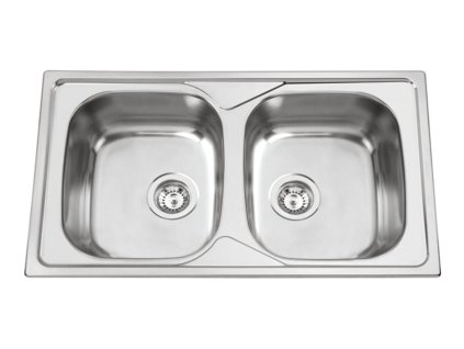 Nerezový drez Sinks OKIO 860 DUO V, leštený povrch - hrúbka 0,6mm