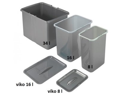 Veko pre odpadkový kôš Sinks s objemom 16l
