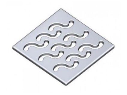 Designová mriežka nerezová pre podlahové vpuste, 102x102/4mm