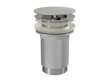 Výpusť pre umývadlá bez prepadu 5/4", veľká zátka, kov-chróm