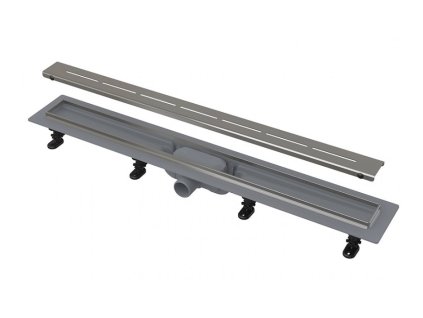 Sprchový žľab SIMPLE s nerezovým okrajom pre perforovaný rošt - 750mm