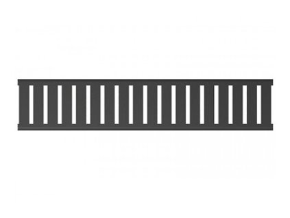 Rošt pre sprchový žľab Alcadrain PURE BLACK - čierny - dĺžka 650mm