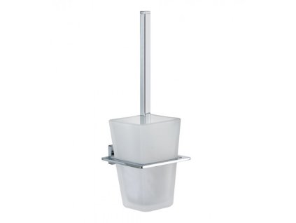 WC kefa na stenu ENZO s držiakom, chróm-sklo