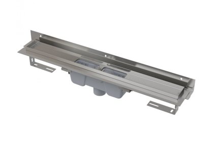 Sprchový žľab FLEXIBLE okraj pre perforovaný rošt, zvislý odtok, 750mm