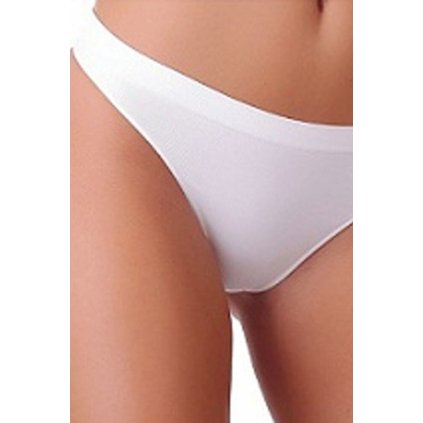 Bezešvá dámská tanga Nini bílá (Velikost XL)