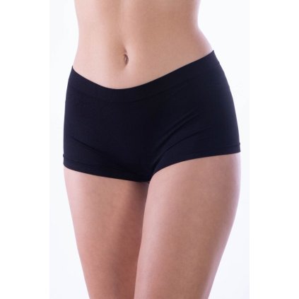 Bezešvé boxerkové kalhotky Niki černé (Velikost XL)