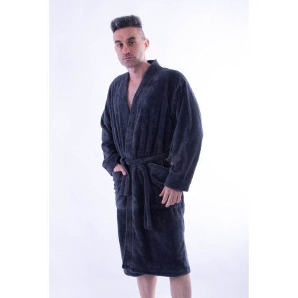 Pánský župan Hugo šedý (Velikost XXL)