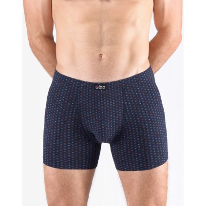 GINA pánské boxerky s delší nohavičkou nadměrné, šité, s potiskem 74174P