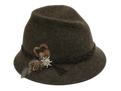 damsky klobouk lodenhut zeleny s perim