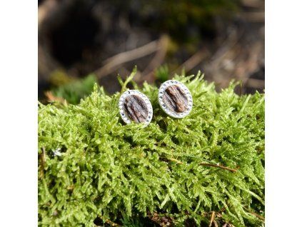 nausnice ovalek bilymi kaminky