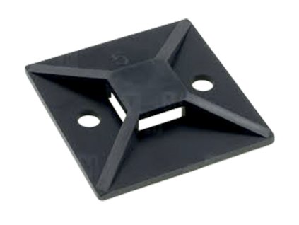 Držáky kabelů MT-30, lepící-černé (100ks)