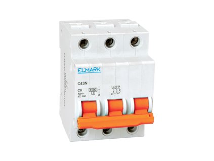 MINIATURNÍ JISTIČ 4.5kA 25A 3P KŘIVKA C