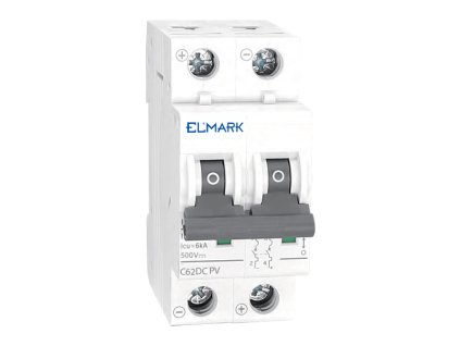MCB DC62 13A 2P 6KA 500V KŘIVKA C PRO PV SYSTÉMY