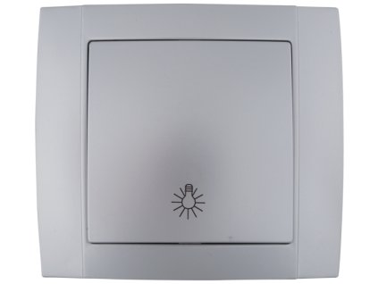 SR-2514 TLAČÍTKOVÝ SPINAČ S LED SVĚTLE ŠEDÝ