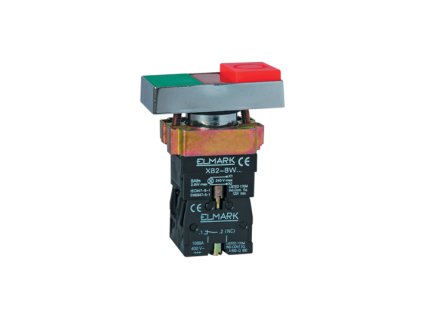 TLAČÍTKO DOUBLEBW 8475 224V 1NO+1NC ČERVENÉ A ZELENÉ+LED INDIKÁTOR