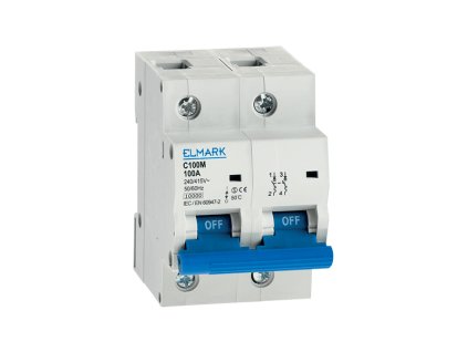 MINIATURNÍ JISTIČ C100M 2P 80A KŘIVKA C