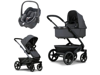 Kombinovaný kočárek JOOLZ Geo3 Special s autosedačkou Pebble 360, Pure grey