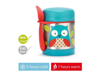 SKIP HOP Zoo Termoska na jídlo se lžičko/vidličkou Sovička 325 ml, 12 m+