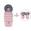 Set zimní fusak s rukavicemi COMBI YUKON 3v1, Pink, růžový