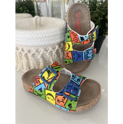 Zdravotné chlapčenské korkové šľapky - Mnohofarebné (Veľkosť 29)