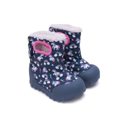 Dievčenská zimná obuv s membránou D.D.Step AQUA-TEX - Modrá (Veľkosť 33)