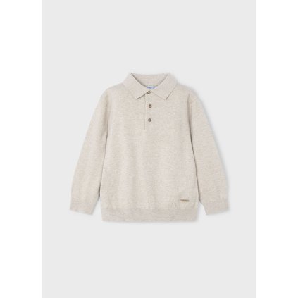 MAYORAL pletená chlapčenská polokošeľa - Béžová (Veľkosť 116)