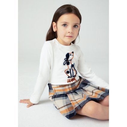 MAYORAL dievčenské tričko so psíkom - Biela (Veľkosť 98)