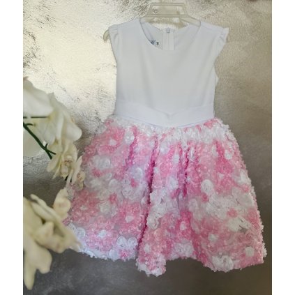 Bohaté dievčenské tylové šaty - Mnohofarebné (Veľkosť 92)